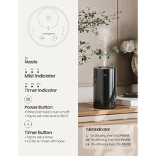 Load image into Gallery viewer, Waterless Essential Oil Diffuser, Portable Aromatherapy Diffuser with 20mL Capacity, Battery Operated Mini Scent Diffuser,3 Mist Levels & Timers, Leak-Free, for Home, Car, Office (Black)_1750