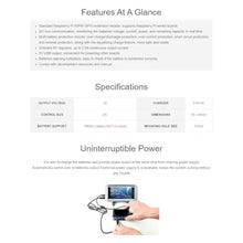 Load image into Gallery viewer, Waveshare UPS HAT Compatible with Raspberry Pi 5V Uninterruptible Power Supply Multi Battery Protection Circuits Charge and Power Output at The Same Time, UPSHATEN_8001