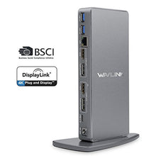 Load image into Gallery viewer, WAVLINK USB 3.0 Universal Laptop Docking Station - Dual 5K/4K@60Hz Monitor for Thunderbolt 4/3, USB-C/A Windows, MacOS, ChromeOS, Ubuntu 20.04,22.0 (2 HDMI & 2 DP, Gigabit Ethernet, 6 USB 3.0, Audio), DualKDocking_1