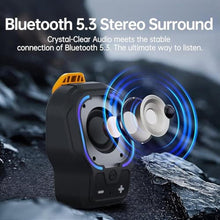 Load image into Gallery viewer, Wearable Bluetooth Speaker, Magnetic Clip-on Wireless Portable Speaker with 3 Light Modes, 10H USB, Built-in Mic Hands-Free Mini Loud Speaker, Lightweight for Jobsite Outdoor Work Commute Gift, Yellow_2287