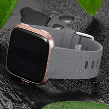 Load image into Gallery viewer, Wepro Band Compatible with Fitbit Versa 2 Bands for Women Men, Soft Band Compatible with Fitbit Versa Bands, Sport Waterproof Breathable Replacement Wristbands Strap for Versa Lite, Large, Gray_742