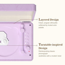 Load image into Gallery viewer, WhatPlus Portable CD Player with Bluetooth 5.2, Rechargeable Battery & Built-in Speakers Hi-Fi Retro Suitcase Design for Home Decor, AUX/TF Card Support Ideal Gift (Light Purple)_13