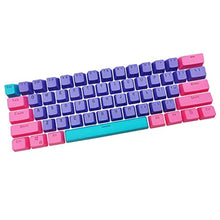 Load image into Gallery viewer, WHYSP 61 PBT Keycaps for 60 Percent Keyboard, Backlit Keycap Set for Mechanical Gaming Keyboard OEM Profile Blue Keycaps with Key Puller for Cherry MX Switches (Peach)_1
