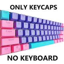 Load image into Gallery viewer, WHYSP 61 PBT Keycaps for 60 Percent Keyboard, Backlit Keycap Set for Mechanical Gaming Keyboard OEM Profile Blue Keycaps with Key Puller for Cherry MX Switches (Peach)_7138