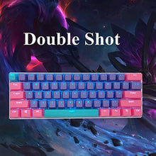Load image into Gallery viewer, WHYSP 61 PBT Keycaps for 60 Percent Keyboard, Backlit Keycap Set for Mechanical Gaming Keyboard OEM Profile Blue Keycaps with Key Puller for Cherry MX Switches (Peach)_7140