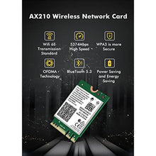 Load image into Gallery viewer, WiFi 6E Wireless Card Intel AX210 NGW Bluetooth 5.3 Tri-Band 5400Mbps Network Adapter for Laptop Support Windows 10/11 (64bit) M.2/NGFF, multicolor_5228