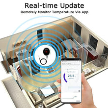 Load image into Gallery viewer, WiFi Smart Thermometer: WiFi Temperature Sensor with 1M Waterproof External Probe, App Alert & Buzzer Alarm, Digital Remote Temperature Gauge for Refrigerator, Fish Tank, Pet_6970