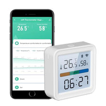 Load image into Gallery viewer, WiFi Thermometer Hygrometer: Smart Temperature Humidity Monitor with App Notification Alert, Free Data Storage Export, Accurate with Calibration, Backlight, Air Comfort Indicator, Battery Included, white_1