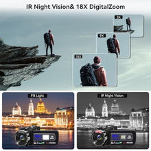 Load image into Gallery viewer, WIKICO 8k Video Camera Camcorder vlogging Camera, BlackBlue_1082