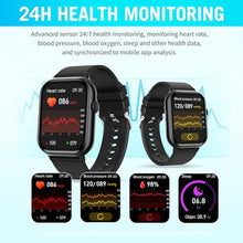 Load image into Gallery viewer, Williben Smart Watches for Men Women, 2.01" HD Screen Fitness Tracker Watch with Blood Pressure/Heart Rate/Sleep Monitor, Smart Watch for Android iOS Phones, IP67 Waterproof Sport Watch (Black)_1771