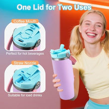 Load image into Gallery viewer, Winscj 32 oz Tumbler with Handle and Flip Straw,Fits in Cup Holder,Leak Proof Stainless Steel Vacuum Water Bottle,Reusable Insulated Stainless Steel,Suitable for Home Gym Trave Easy to Carry(Pink)_5517