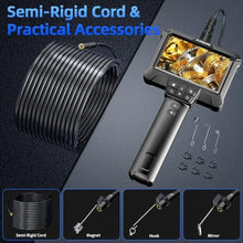 Load image into Gallery viewer, WINWEND Endoscope Camera with Light - IP67 Waterproof Borescope Camera with 8 Adjustable LED Lights | 4.3" LCD Screen Borescope | HD 1080P Inspection Cameras with 16.5ft Semi-Rigid Cord Tools for Men, Black_8328