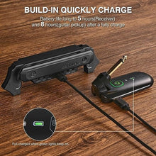 Load image into Gallery viewer, Wireless Acoustic Guitar Pickup Rechargeable Magnetic And Microphone Soundhole Pickup For Acoustic Guitar Build-In Volume Control(Black)_1103