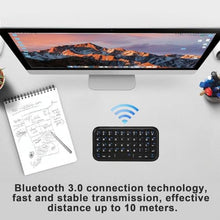 Load image into Gallery viewer, Wireless Bluetooth Keyboard Ultra Slim Silent Mini Wireless Keyboard Rechargeable Portable Pocket Keyboard Travel Size Handheld 49 Keys Cordless Keyboard for iPhone iPad Android Laptop Windows, Mac, Black_358