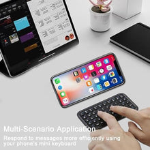 Load image into Gallery viewer, Wireless Bluetooth Keyboard Ultra Slim Silent Mini Wireless Keyboard Rechargeable Portable Pocket Keyboard Travel Size Handheld 49 Keys Cordless Keyboard for iPhone iPad Android Laptop Windows, Mac, Black_360