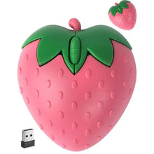 Load image into Gallery viewer, Wireless Bluetooth Mouse Cute Pink Fruit Strawberry Shape Silent Portable Lightweight USB Optical Cordless Dual Mode Mice for PC Laptop Computer Tablet Mac MacBook Pro Desktop Kids Girls Women Gift_1