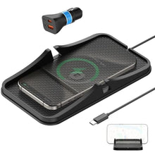 Load image into Gallery viewer, Wireless Car Charger Pad, REESTECQI Large Wireless Charging Pad for Car Non Slip Car Phone Holder Wireless Charger Compatible with iPhone 17 16 Pro Max 15 14 13 12, Samsung, Google (1 Meter Cable)_1