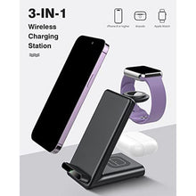 Load image into Gallery viewer, Wireless Charging Station,3 in 1 Charging Stand for Apple Multiple Devices, Black_1004