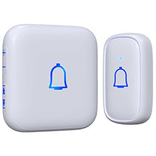 Load image into Gallery viewer, Wireless Doorbell IP66 Waterproof 1000 Feet with 66 Chimes 115dB 7 volume levels Mute Mode with LED Flash Doorbell Ringer Wireless for Kids Room Teachers Classroom Home Office & Hearing-Impaired, MiniWhite_1