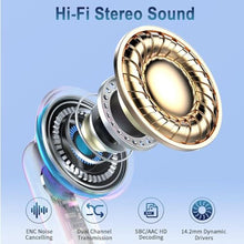 Load image into Gallery viewer, Wireless Earbud, Bluetooth 5.4 Headphones New 40H Ear Bud with LED Power Display, in-Ear Bluetooth Earbud HiFi Stereo Sound with 4 Mics, IP7 Waterproof Wireless Earphones for Android iOS, Light Green, Xlightgreen_191