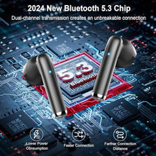 Load image into Gallery viewer, Wireless Earbuds Bluetooth 5.3 Earbuds Hi-Fi Stereo, 2024 Ear Buds with 4 ENC Mics, 3g Mini Bluetooth Headphones in Ear, 30H USB-C LED Charging Case, IP7 Waterproof Wireless Earphones for Android iOS, Black_703