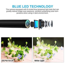 Load image into Gallery viewer, Wireless Endoscope,DEPSTECH WiFi Borescope IP67 Waterproof HD Inspection Camera,16 inch Focal Distance & 2200mAh Battery Snake Camera Scope with Light for Android & iOS Phone Tablet - Black 33FT_760