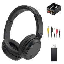 Load image into Gallery viewer, Wireless Headphones for TV, Bluetooth5.3 Over Ear Headphone with RM Radio Function, Lightweight Wireless TV Headset for Seniors, 30Hrs Playtime, No Audio Delay Blutooth Headsets for TV,Phone,Computer, Black_1