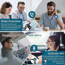 Load image into Gallery viewer, Wireless Headset with Mic for Work | Single-Eart Lightweight Earhook Design, IP55 Waterproof, 8H Battery for Driving, Music & Business Calls, Black_1845