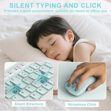 Load image into Gallery viewer, Wireless Keyboard and Mouse Combo Silent for Office and Home(Mint Green), MintGreenandwhite_445