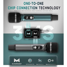Load image into Gallery viewer, Wireless Microphones, Professional Dual Wireless Microphone with 240 ft Effective Range, 3ms Transmission Rate, Studio Grade Sound Pick Up Mic Head, Metal Body, Microphone for Singing, Speech, Grey_5582