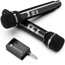 Load image into Gallery viewer, Wireless Microphones, Wireless Microphone with One-to-One Chip Connection, Less latency, 200FT Range, 40H Rechargeable Battery,Plug and Play, Ergonomic Design, Microphone for Singing, Speaker, Party, AQ_1