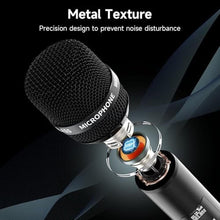 Load image into Gallery viewer, Wireless Microphones, Wireless Microphone with One-to-One Chip Connection, Less latency, 200FT Range, 40H Rechargeable Battery,Plug and Play, Ergonomic Design, Microphone for Singing, Speaker, Party, AQ_5563