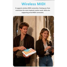 Load image into Gallery viewer, Wireless MIDI Controller Pads, Bluetooth Portable USB with 16 Drum 8 Assignable Knobs & 6 Customizable Buttons, Wireless MIDI Beat Maker_680