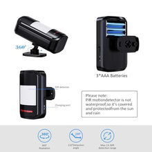 Load image into Gallery viewer, Wireless Motion Sensor Alarm Indoor, METAK 1 PIR Detector 1 Receiver,Black_1365