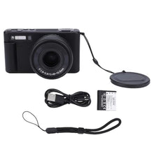 Load image into Gallery viewer, Wisoqu 72MP, Compact Travel Camera, 5K Digital Camera with 180 Flip Screen, 4X Digital Zoom, Anti Shake, Real Time Filters, Remote Control via WiFi APP (Black)_2125