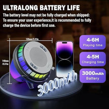 Load image into Gallery viewer, WNWT Floating Speaker for Pool, IPX7 Waterproof Floating Hot Tub Speaker with Colorful Lights, 12W Stereo Loud Sound, TWS, Portable, Wireless Party Gifts for Shower, Spa, Beach_600