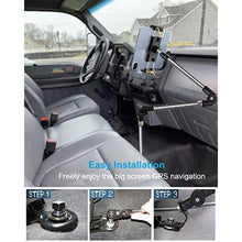 Load image into Gallery viewer, woleyi Car/Truck Seat Rail Tablet Mount, 35" Heavy Duty Car Floor Bolt Tablet Holder, Vehicle Front Seats Stand for iPad Pro Air Mini, iPhone, Galaxy Tabs, Z Fold, More 4-13" Cell Phones and Tablets_3367