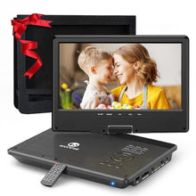 Load image into Gallery viewer, WONNIE 12.5 Inch Portable DVD Player with 10.5 Inch Swivel HD Screen, with Car Headrest Case, 5-Hour Rechargeable Battery, Car Charger and AC Adapter, Supports USB/SD Card/Sync TV, All Regions_1