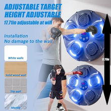 Load image into Gallery viewer, Wooa Music Boxing Machine, Smart Bluetooth Boxing Machine Wall Mounted, Boxing Training Punching Equipment, Home Workout Musical Boxing Machine with Gloves (Blue)_3062