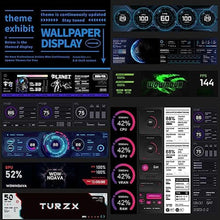 Load image into Gallery viewer, WOWNOVA 8.8" Computer Temp Monitor (Dynamic Theme Supported), 1 Click 1 Cable to Get Started Quickly PC Temperature Display Sensor Panel IPS Mini Secondary Screen CPU RAM HDD Data FPS Monitor (White)_7577