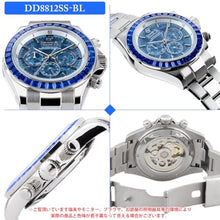 Load image into Gallery viewer, Wrist Watch Mechanical Automatic Self Winding DD8812 Analog Automatic Daniel&Douglas Skeleton Blue Silver Men's, BlueSilver_90