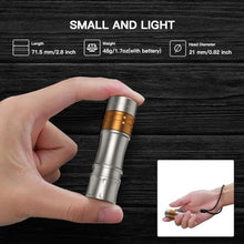Load image into Gallery viewer, Wurkkos TS10 V2 6000K Pocket EDC Flashlight Titanium Alloy-Mini 90CRI LED Flashlight with Rechargeable Battery,1-1400 Lumen Brightness,3Pcs Color Aux LED,Anduril 2.0 UI, Greyk_1652
