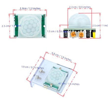 Load image into Gallery viewer, WWZMDiB 5 Pcs PIR Sensor Compatible with HC-SR501 PIR Motion Module for Arduino Raspberry Pi STM32 (Comes with 2 Dedicated Cases), rawmetal_1112