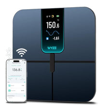 Load image into Gallery viewer, Wyze Scale Ultra, Smart Scale with 4.3" Color Display, Digital Bathroom Scale for Body Weight BMI Muscle Mass Composition, Wi-Fi & Bluetooth Body Fat Scale with Heart Rate, 400 lbs (Black), BlackColorScreen_1