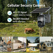 Load image into Gallery viewer, Xega 4G LTE Cellular Security Camera Built-in SIM Card No Wi-Fi Camera, Gray_1009