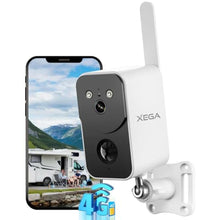 Load image into Gallery viewer, Xega 4G LTE Cellular Security Camera Outdoor Wireless,Built-in SIM Card, White_1