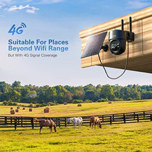 Load image into Gallery viewer, Xega 4G LTE Solar Cellular Security Camera with SIM Card, No WiFi Needed, Black_1046