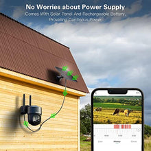 Load image into Gallery viewer, Xega 4G LTE Solar Cellular Security Camera with SIM Card, No WiFi Needed, Black_1047