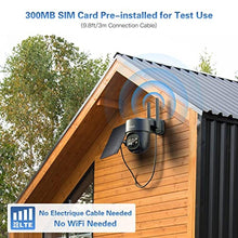 Load image into Gallery viewer, Xega 4G LTE Solar Cellular Security Camera with SIM Card, No WiFi Needed, Black_1048