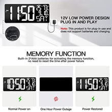 Load image into Gallery viewer, Xflyee 18 Inch Oversized Digital Wall Clock with Remote Control, Auto-Dimming, Temperature, Date/Day of Week, Large Display, Multi-Functional, White_804